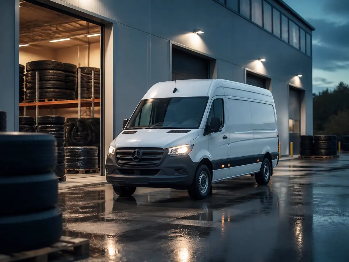Transporter von RS Transportservice an einer Verladerampe